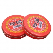 红色印台印章大号工艺快干印章泥盖章财务按手红油性印泥印台 印泥（60g）*3【直径7.5cm】