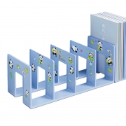 四格书立亚克力收纳架防倒收纳盒桌上简易置物架档案书夹ins风 四栏⭐冰蓝色书立